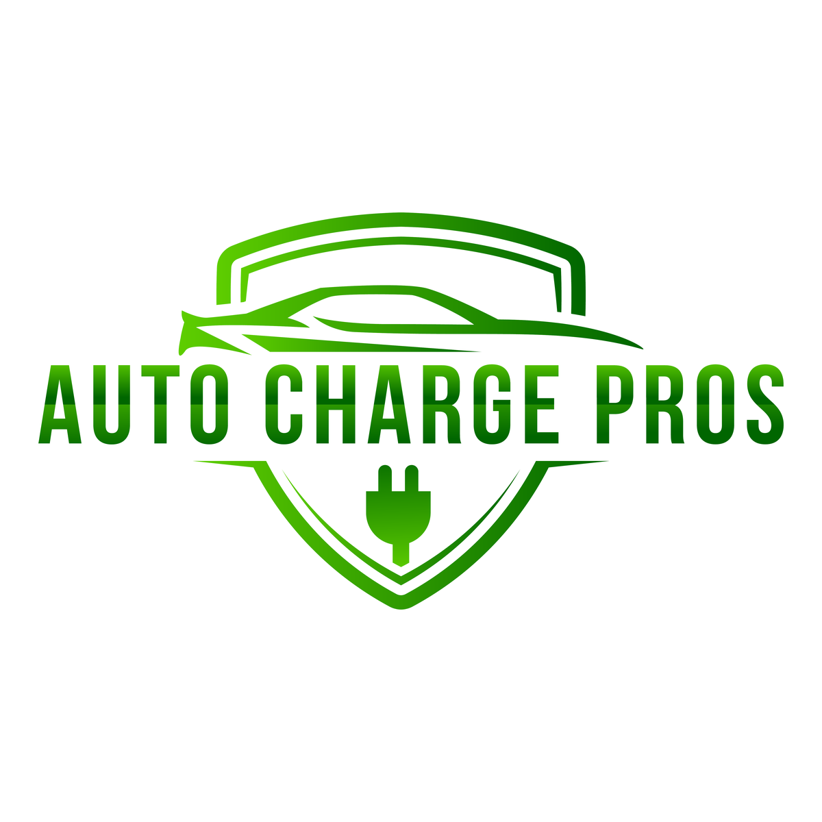 Auto Charge Pros company logo featuring an electric vehicle and charging plug inside a shield